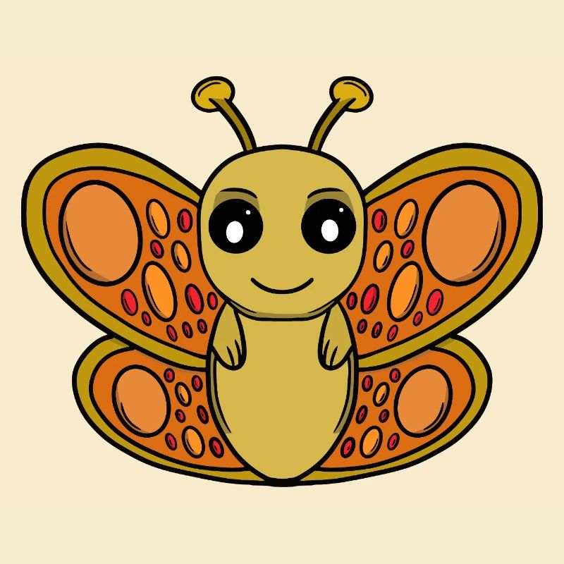 Papillon Chibi Ensoleillé