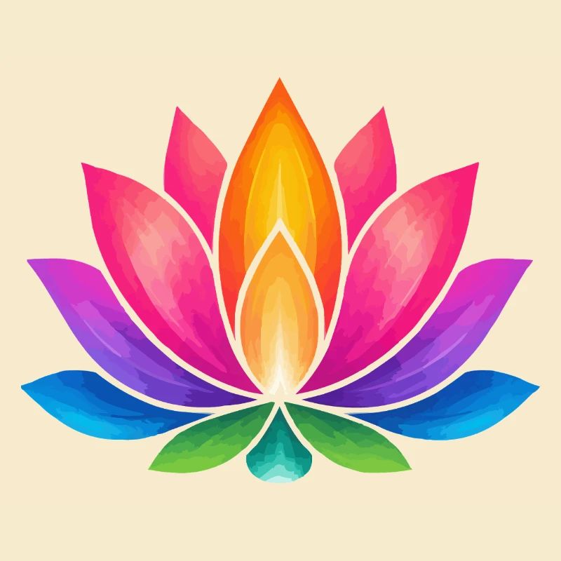 Explosion de couleurs de la fleur de lotus lumineuse