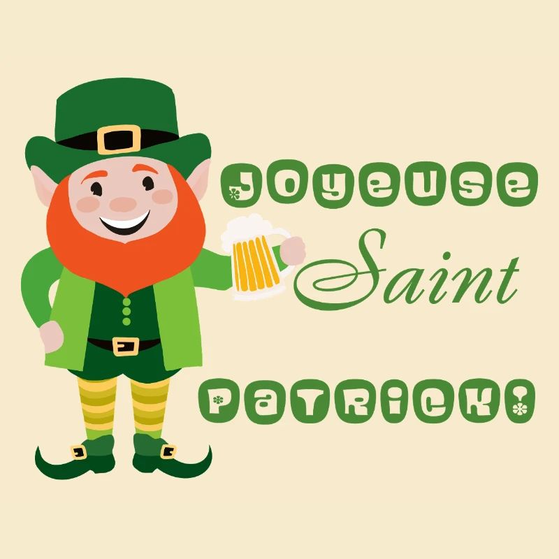 Joyeuse Saint Patrick - Leprechaun Souriant