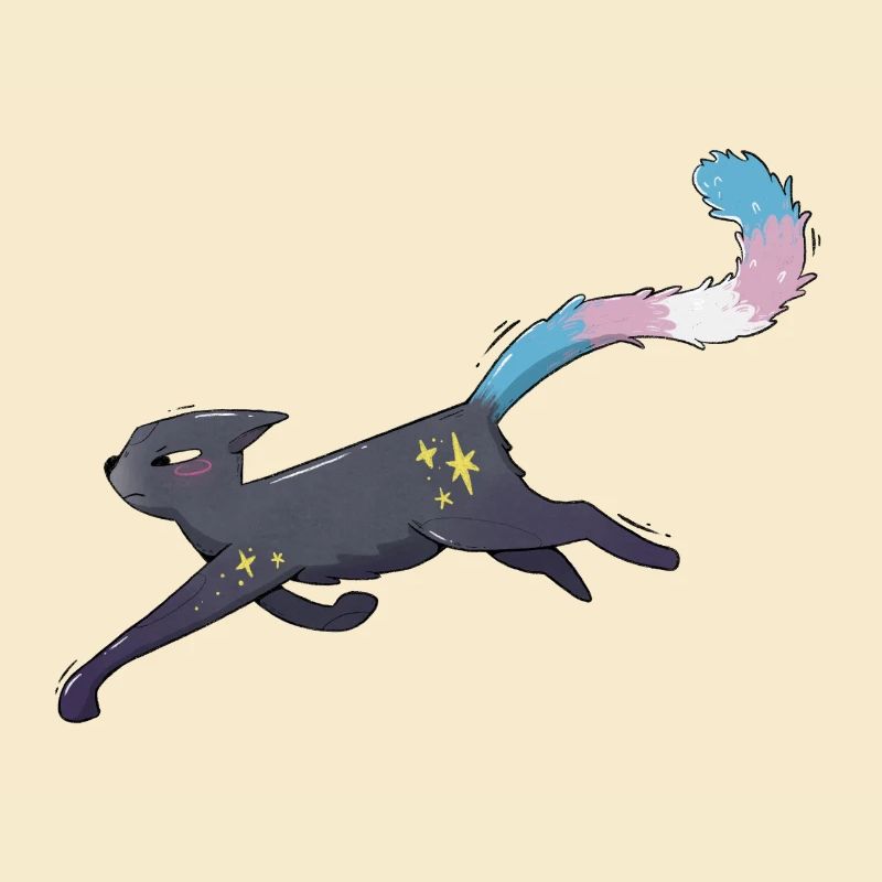 Fierté trans de chat mignon