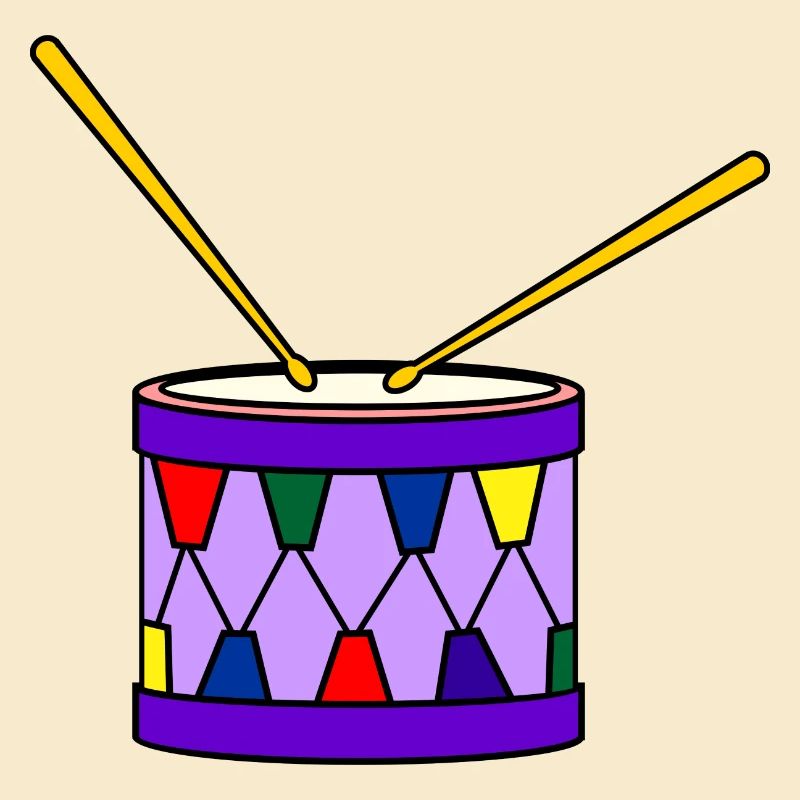 Purple colored drum decoration v