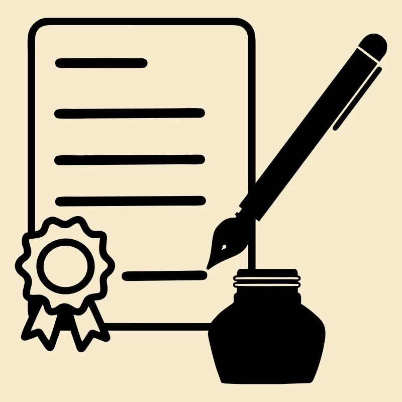 Contract with lacquer seal