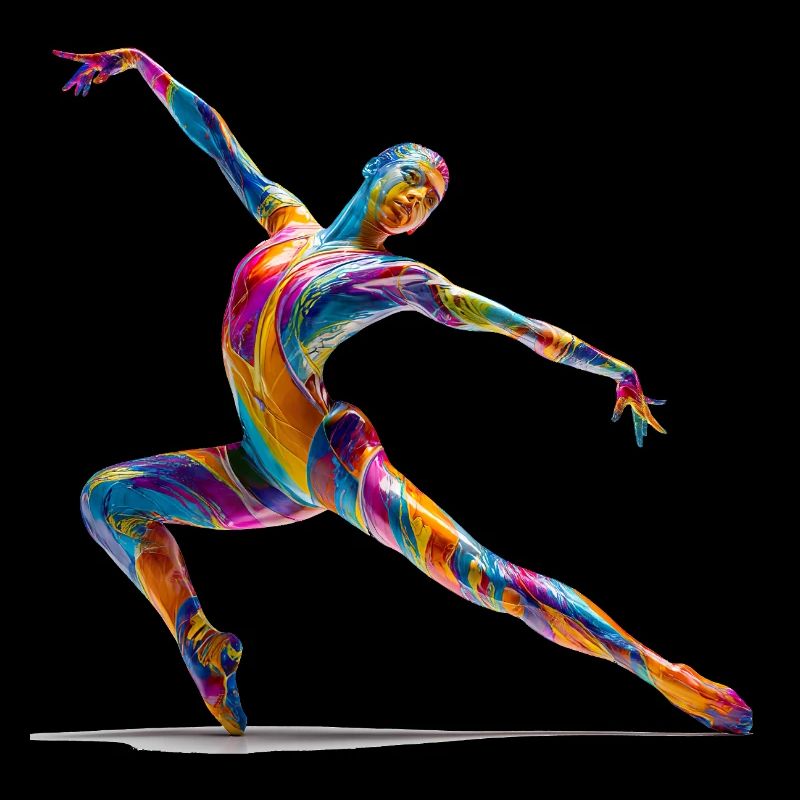 Farbexplosion Tänzer im Flow