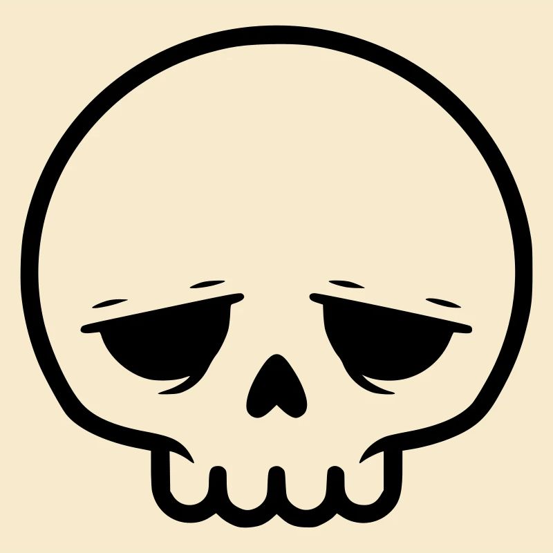 Crâne triste | Emo & Goth Design