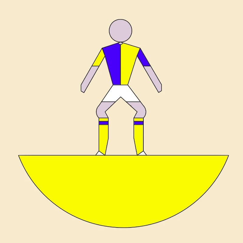 Subbuteo Abstract Figure on Yellow Base