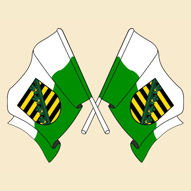 Deux drapeaux de Saxe