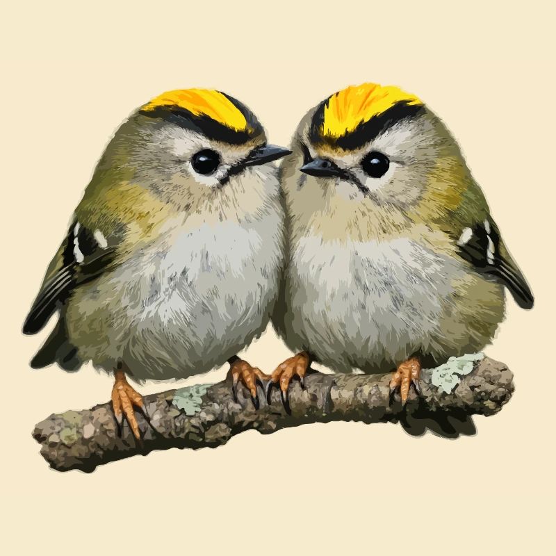 Duo de Firecrests sur Branch