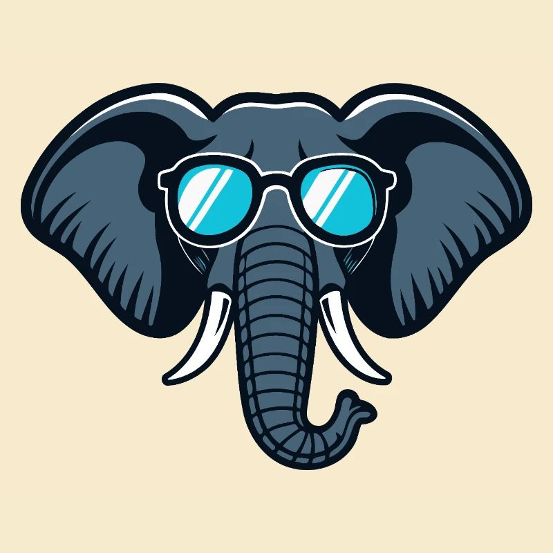 Elefanten-Retro-Brille