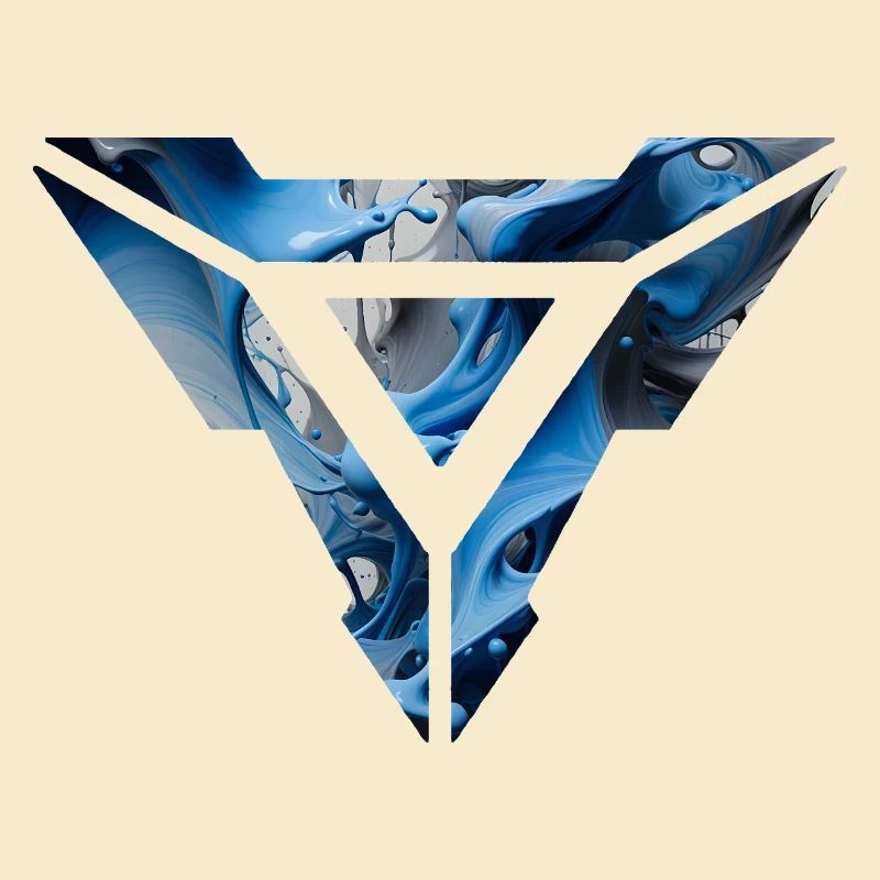 Design triangulaire fluide bleu abstrait