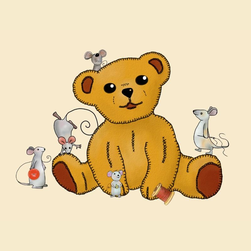 Mäuse nähen Teddy