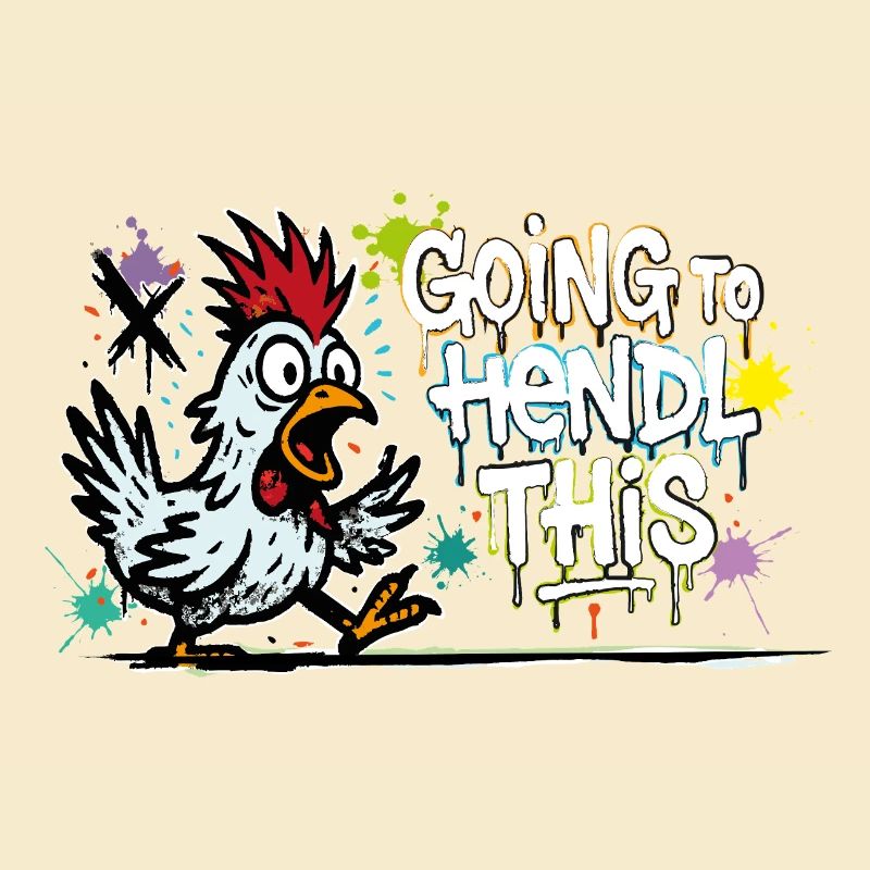Going to Hendl This Graffiti Denglisch Spruch