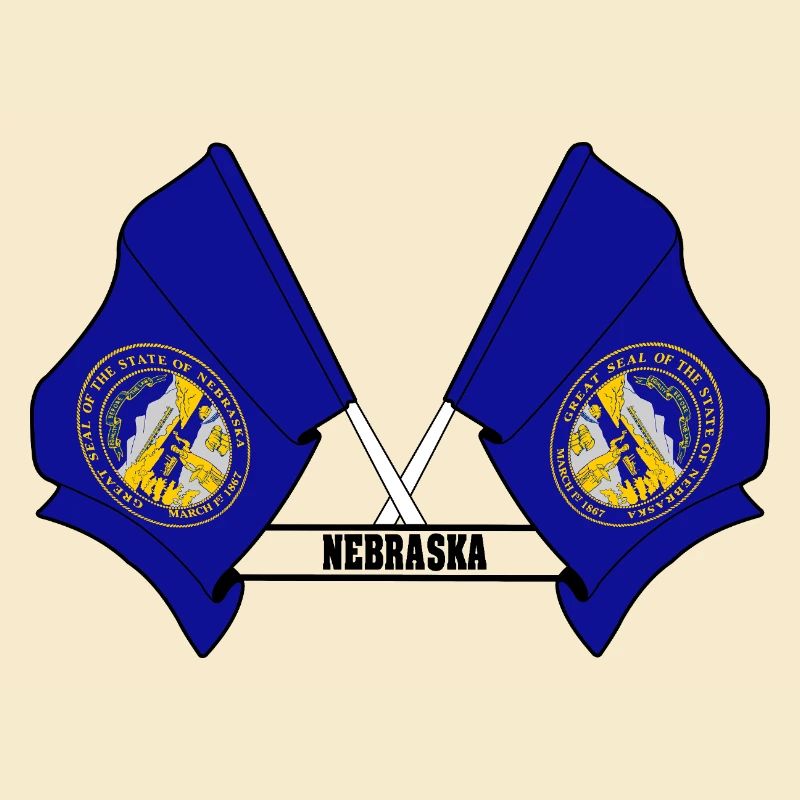 wee flags text NEBRASKA
