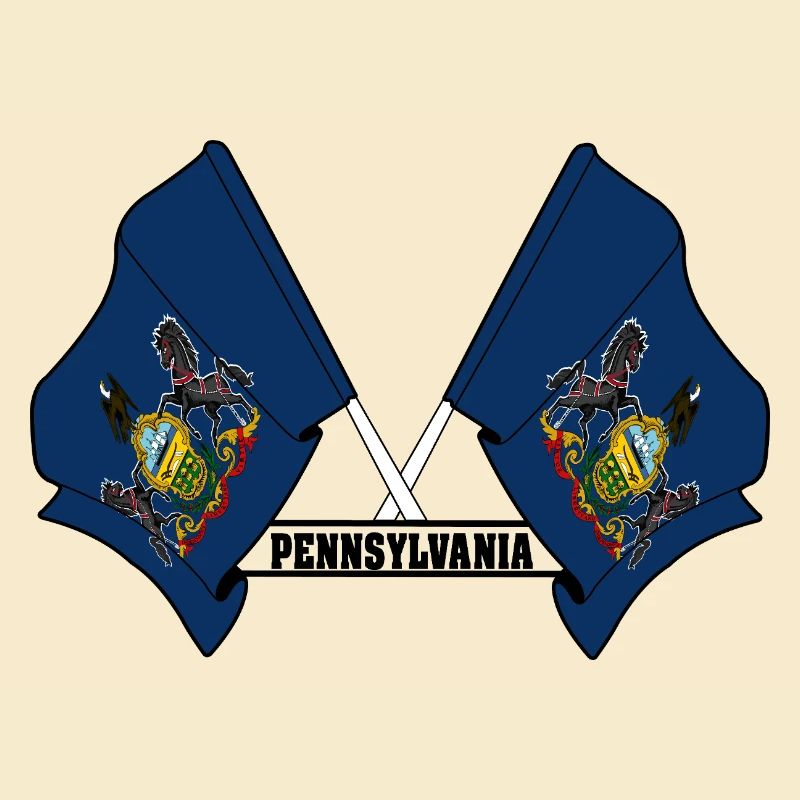 Two flags text PENNSYLVANIA