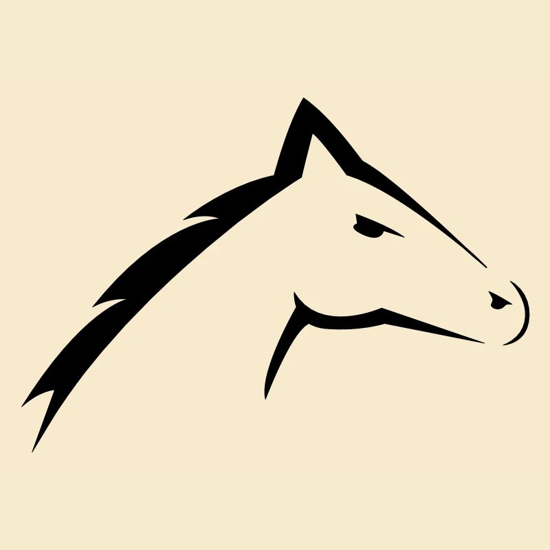 Tête de cheval | Conception de silhouette de tête de cheval