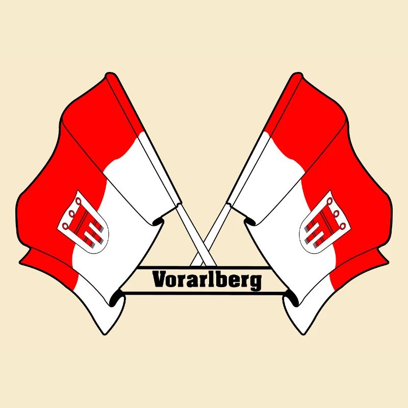 Drapeaux du Vorarlberg avec texte