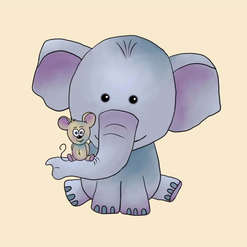 Elefant mit Maus