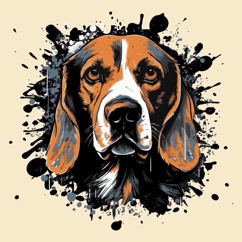 Beagle Spritzportrait