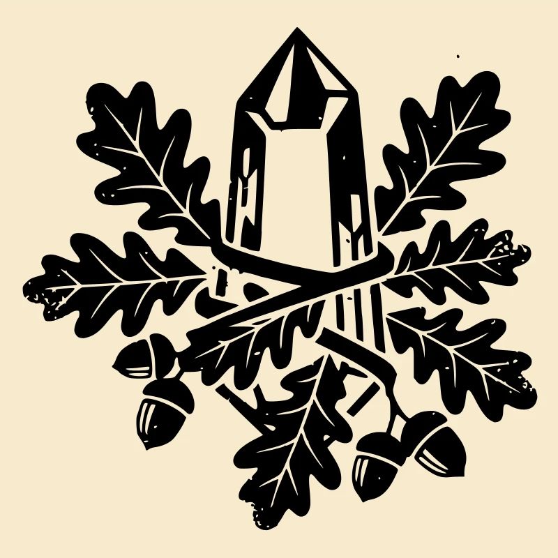 Kristall Eichenblatt Magie Wald