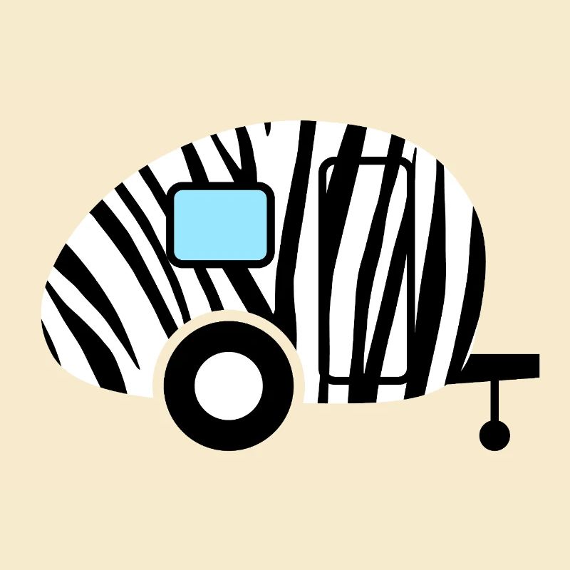 Caravan Caravan Zebra Pattern Holiday Camping