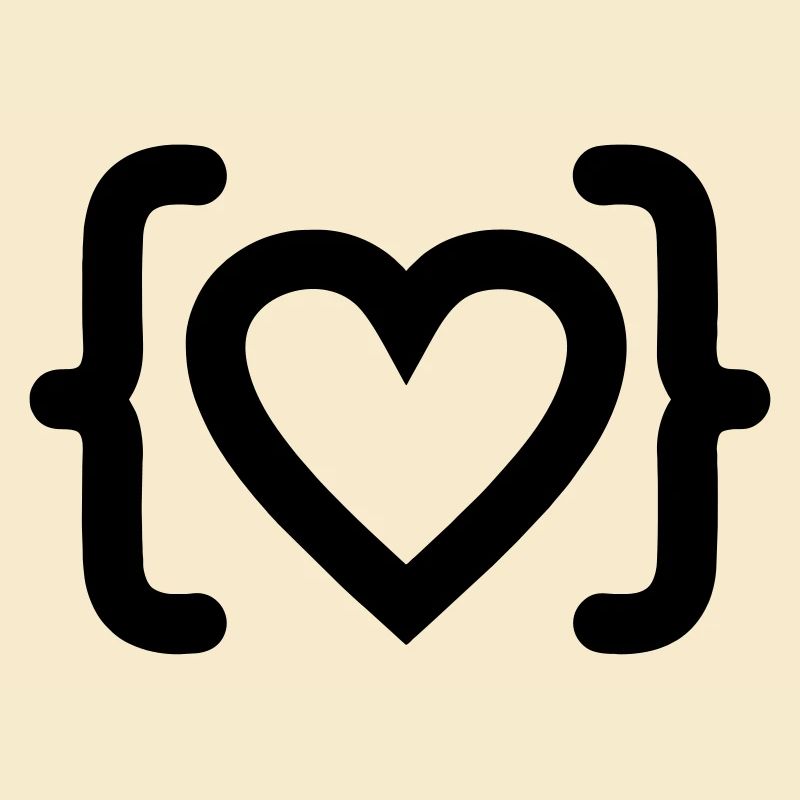Herz des Programmierer-Code-Logos