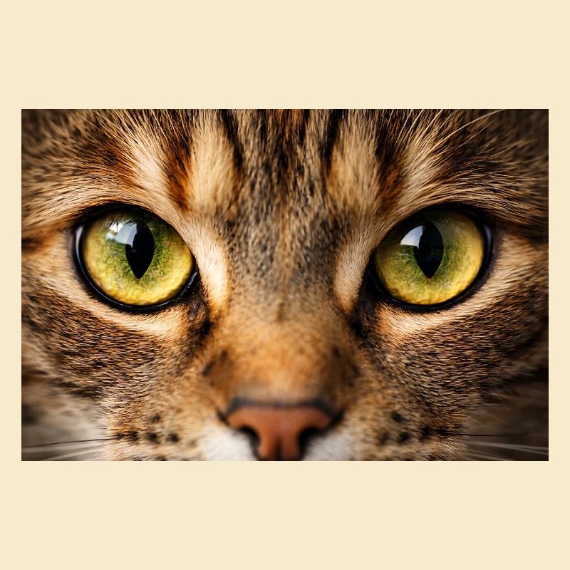 Œil de chat en gros plan