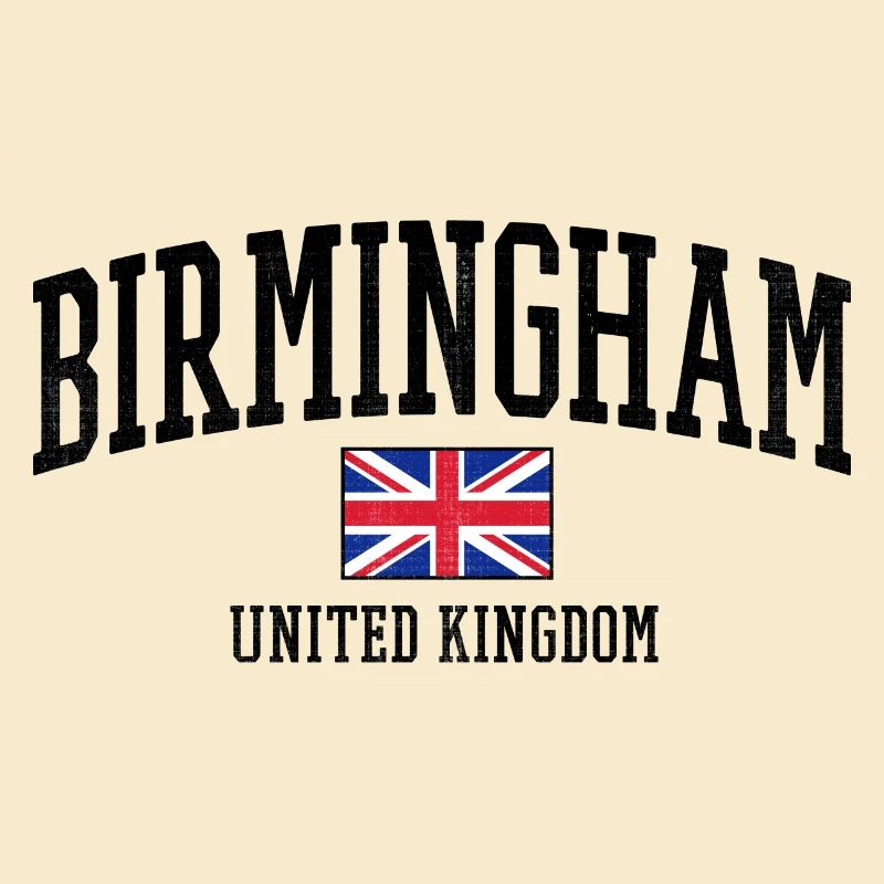 Conception de Birmingham avec drapeau britannique