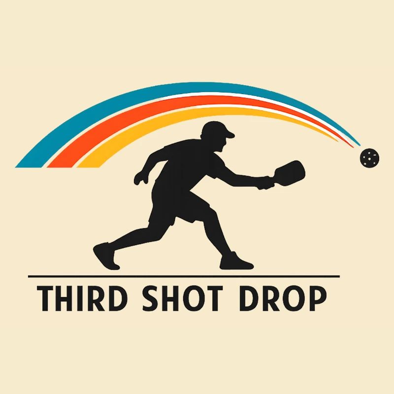 Third Shot Drop Badminton Silhouette