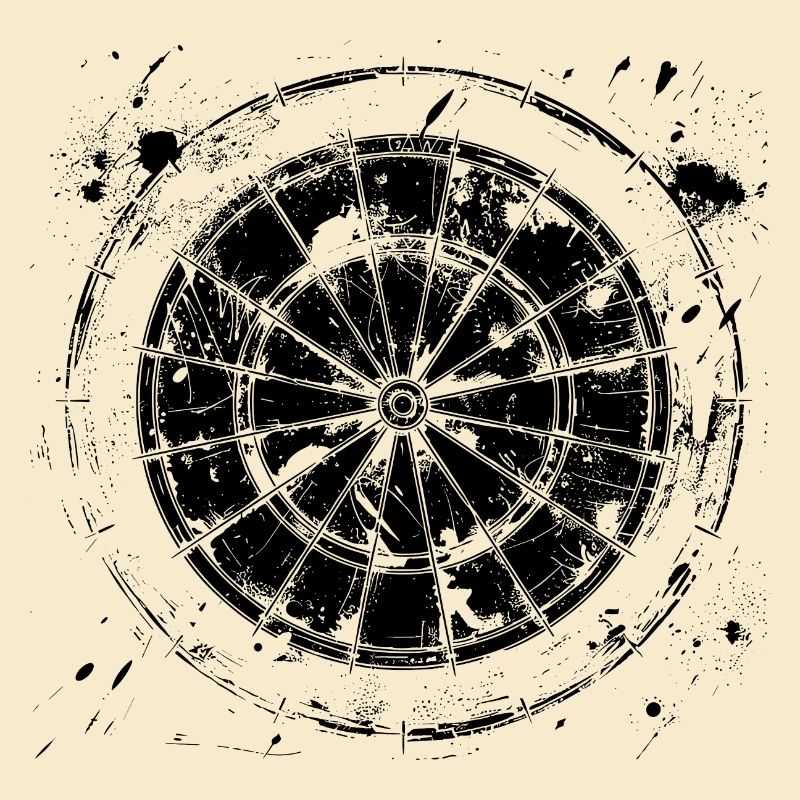 Dessin de jeu de fléchettes