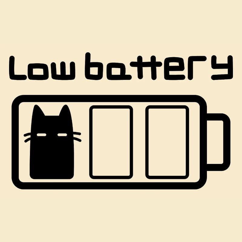 Low battery cat