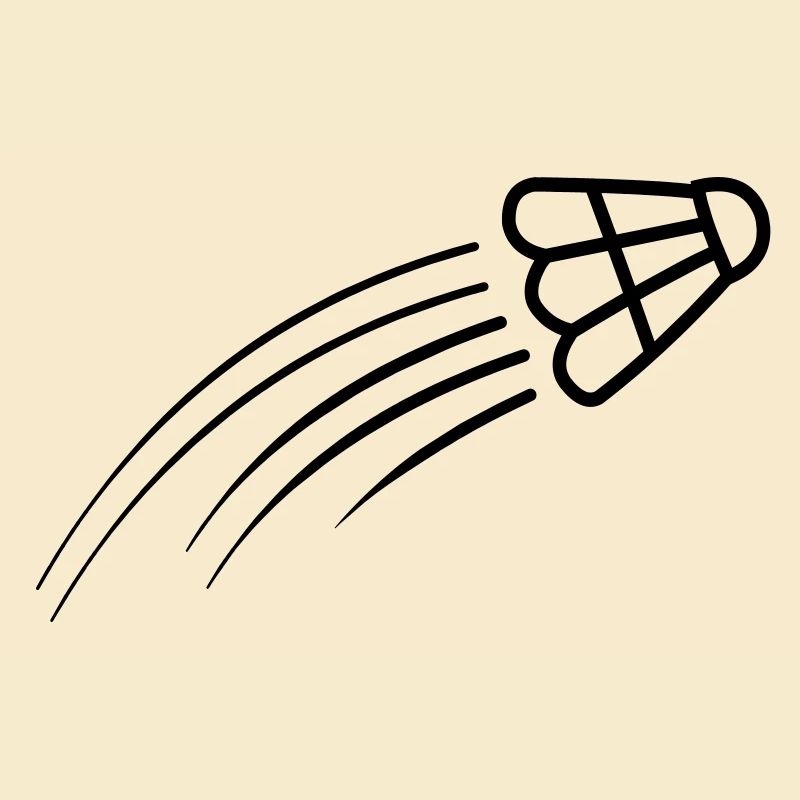 Badminton simple shuttle logo