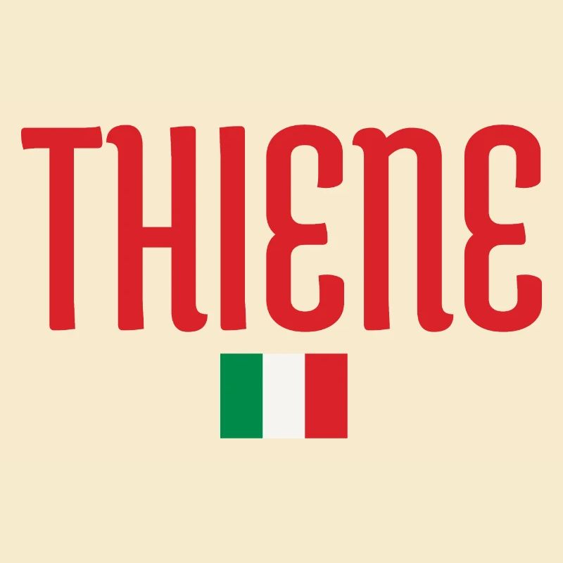 THIENE-Italie Conception de drapeaux et de typographie