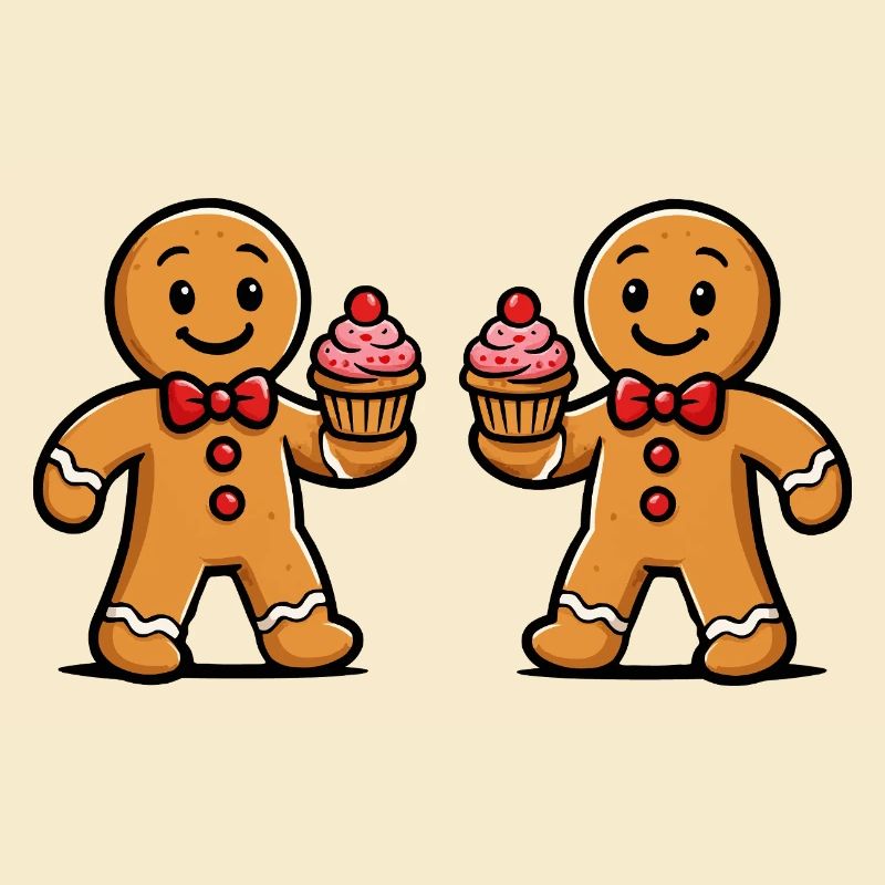 Doppel-Lebkuchen Cupcake Duo