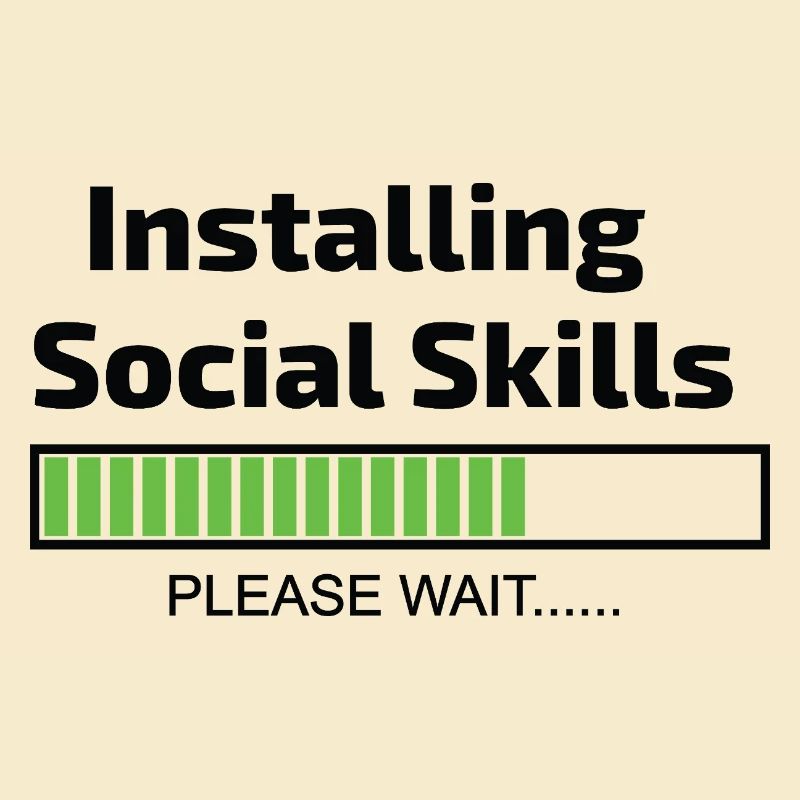 Computer installiert Social Skills Programmierer