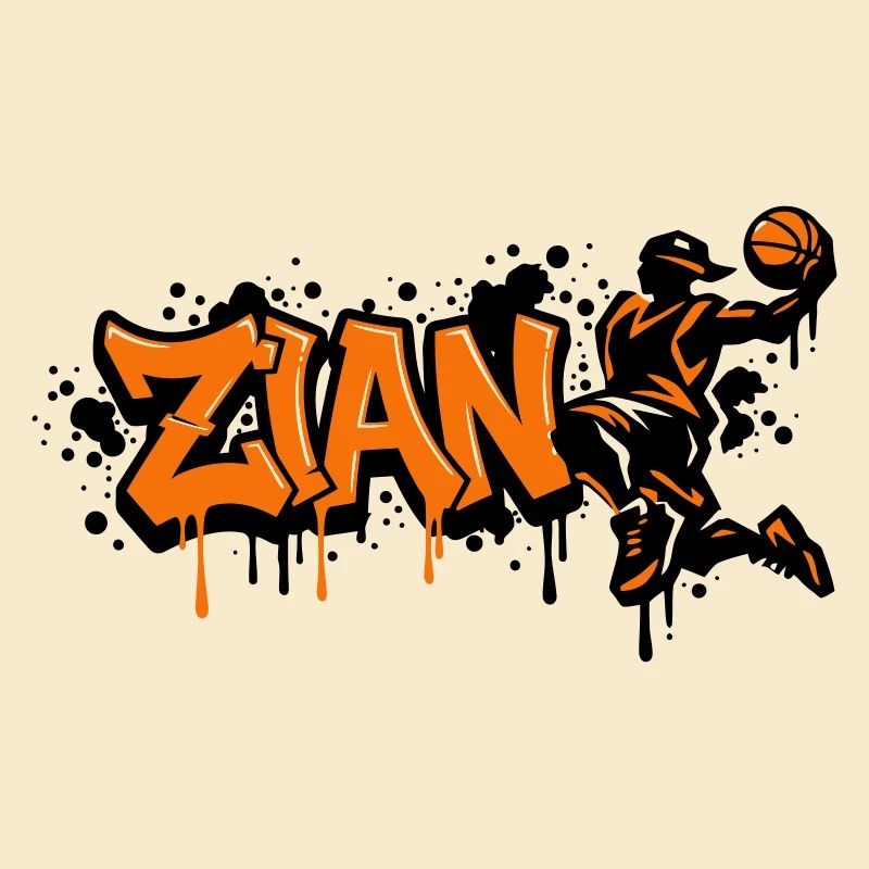 Zian Graffiti Dunk Orange