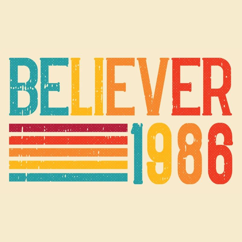 Believe 1986 Regenbogen Retro