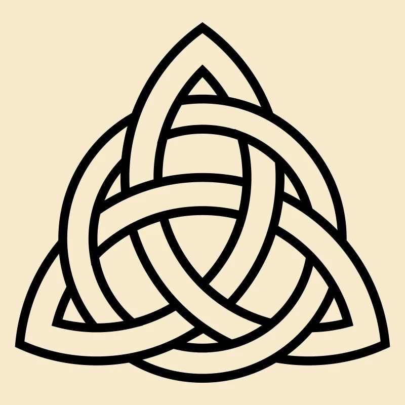 Keltisches Triqueta oder Triquetra-Symbol WEISS