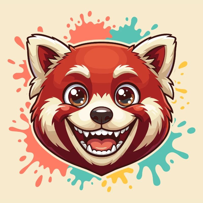 Panda Rouge Éclaboussure