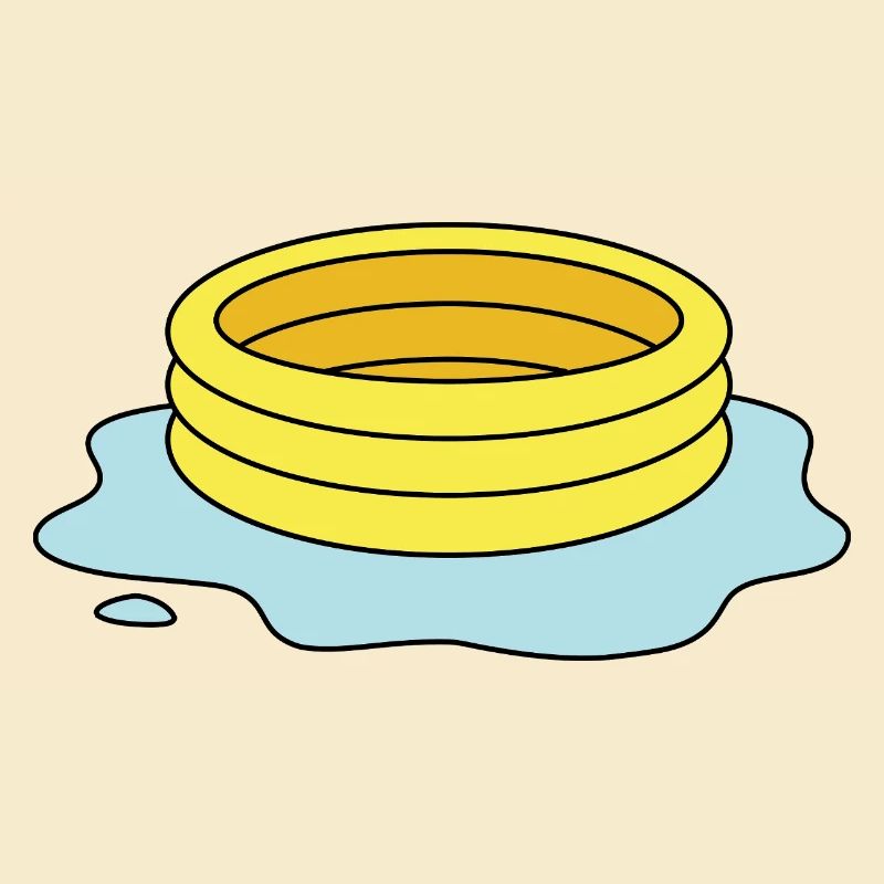 Paddling pool with puddle / leaky paddling pool