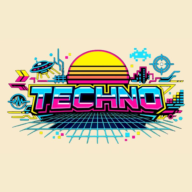 Neon Techno Horizon