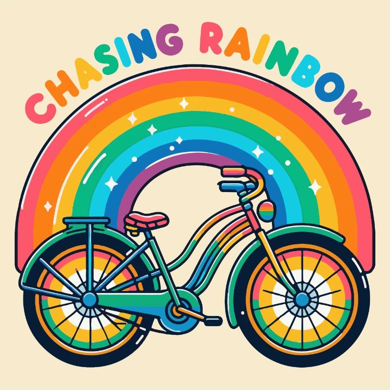 Conception de vélo Chasing Rainbow