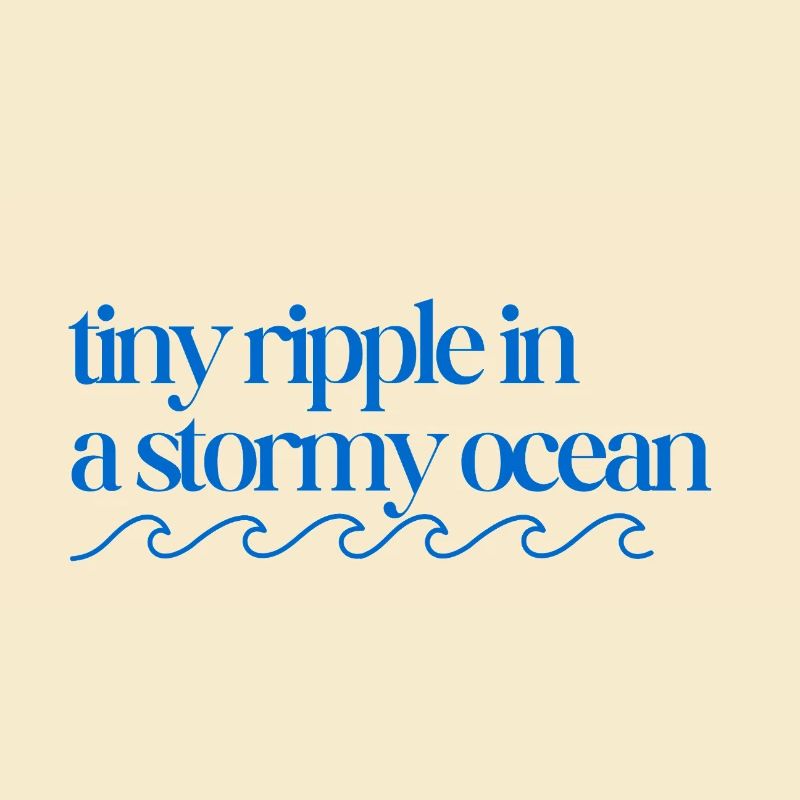 Une minuscule ondulation dans un océan orageux avec des vagues