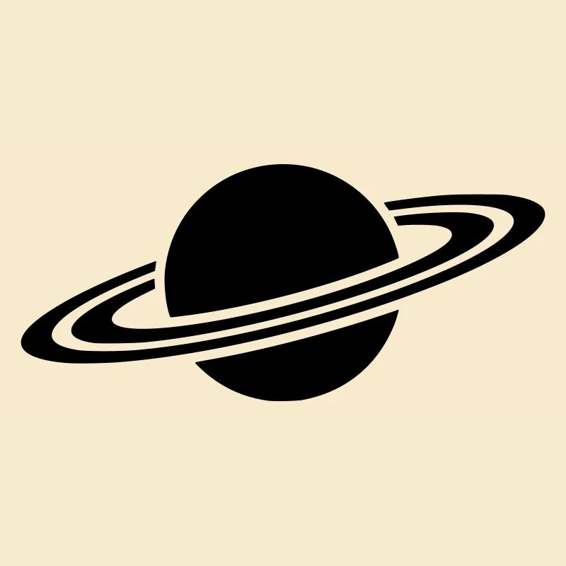 Silhouette de l’anneau de la planète Saturne