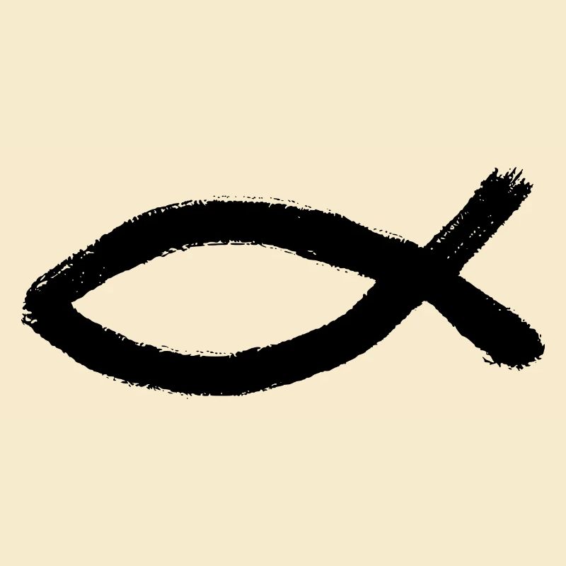 Jesus fish black Ichthys fish fish