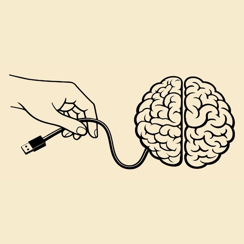 Brain Head Cable Connector Artificial Intelligence