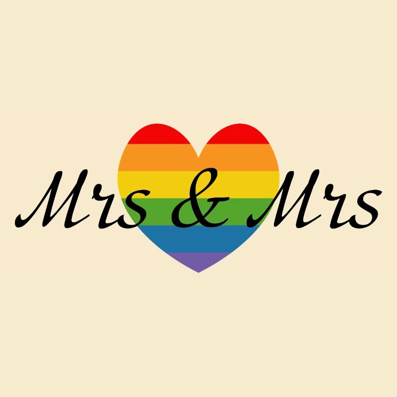 Mrs and Mrs Regenbogenherz LGBT lgbtqi queer