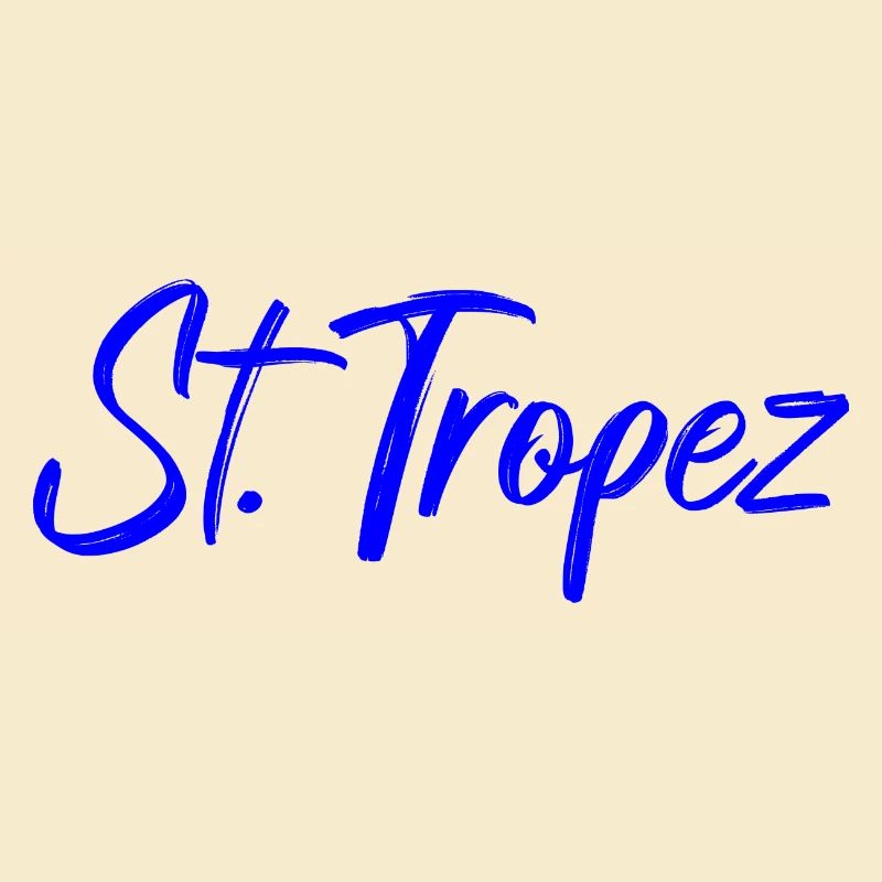 St Tropez Küstenflair Blau Script