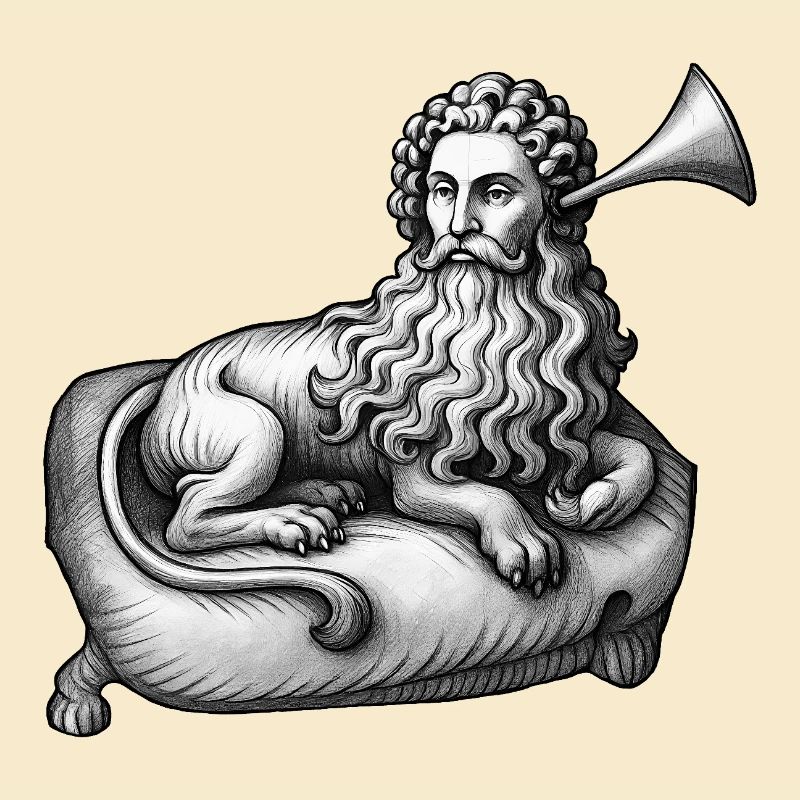 DEAF LION MAN - black & white