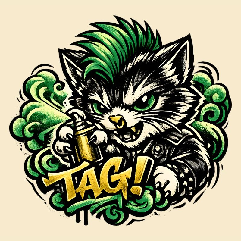 Graffiti agressif de chat