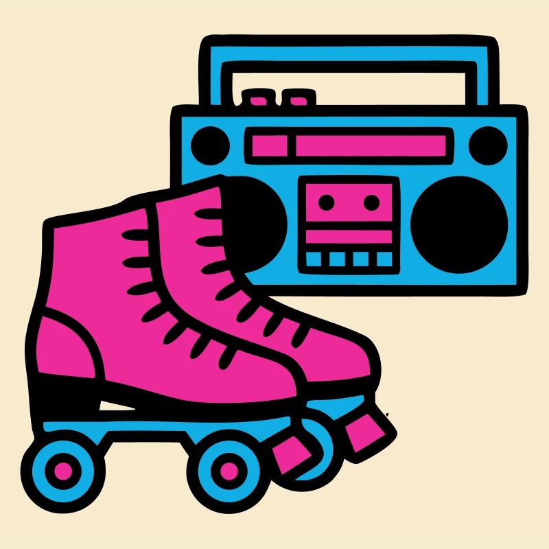Roller Boombox Rétro années 80