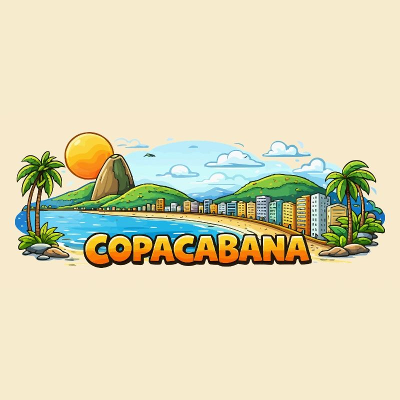 Panorama de la plage de Copacabana